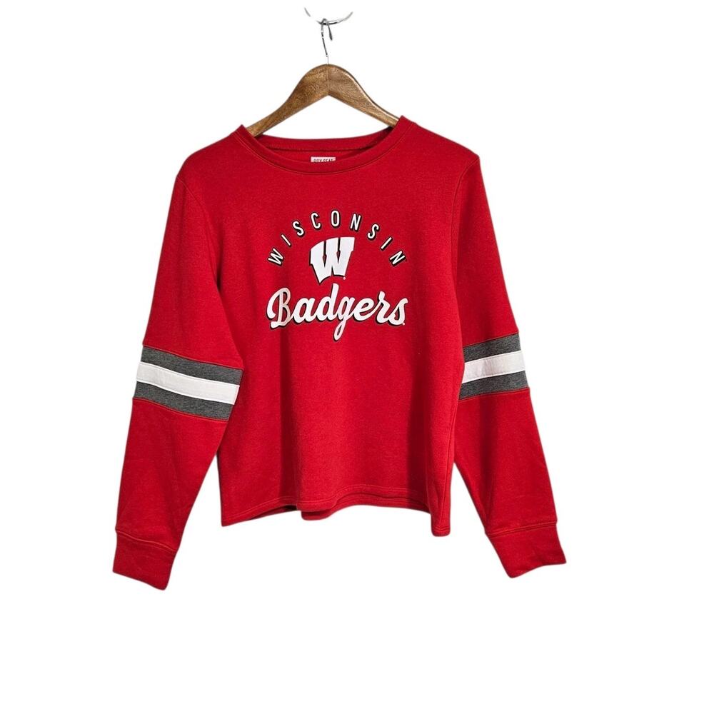Wisconsin Badgers Box Seat Clothing Co Red Pullover Sweatshirt Size Large NWT